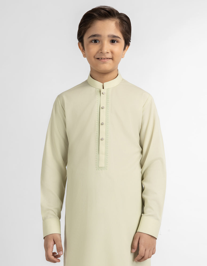 Blended Light Green Shalwar Kameez - J. Junaid Jamshed