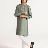 Polyester Mint Green Special Kurta - J. Junaid Jamshed