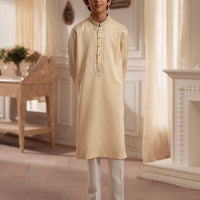 Polyester Fawn Special Kurta - J. Junaid Jamshed
