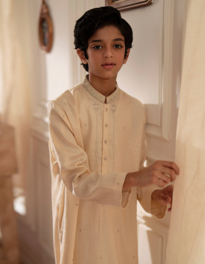 Polyester Fawn Special Kurta - J. Junaid Jamshed