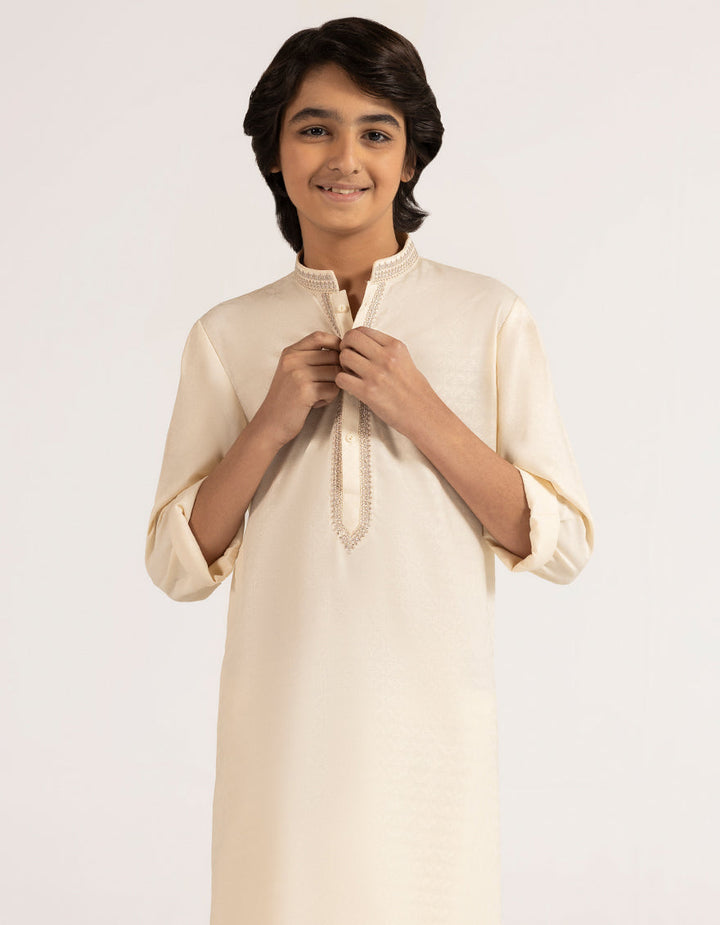Blended Cream Special Kurta - J. Junaid Jamshed