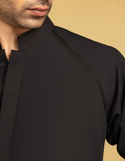 Blended Black Jubba - J. Junaid Jamshed