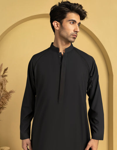 Blended Black Jubba - J. Junaid Jamshed