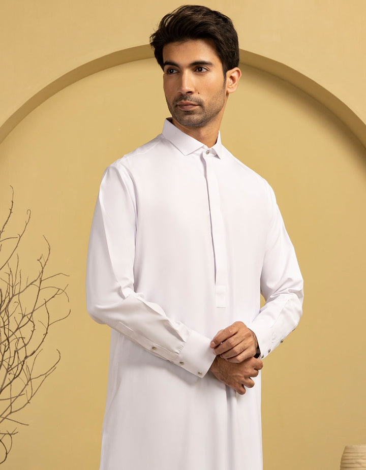 Blended White Jubba - J. Junaid Jamshed