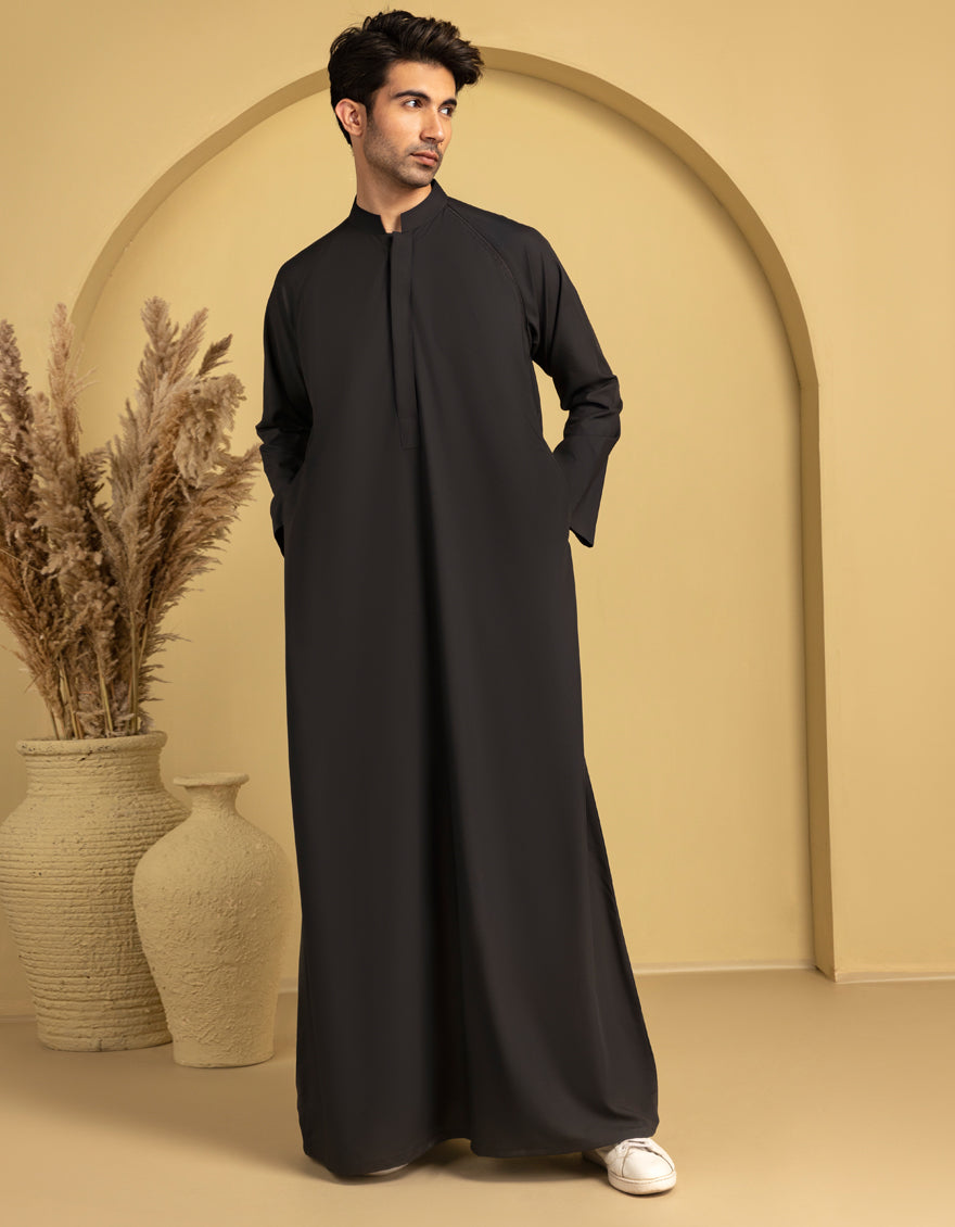 Blended Black Jubba - J. Junaid Jamshed