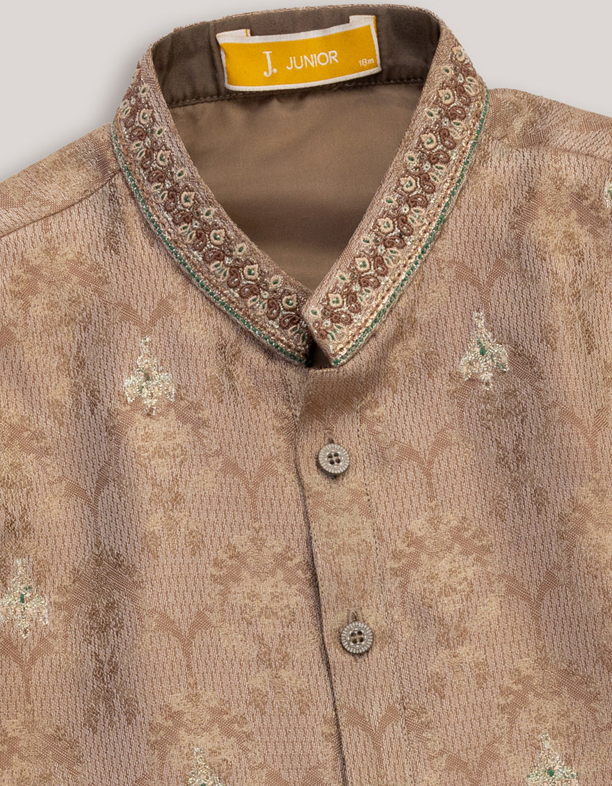 Blended Brown Special Kurta - J. Junaid Jamshed