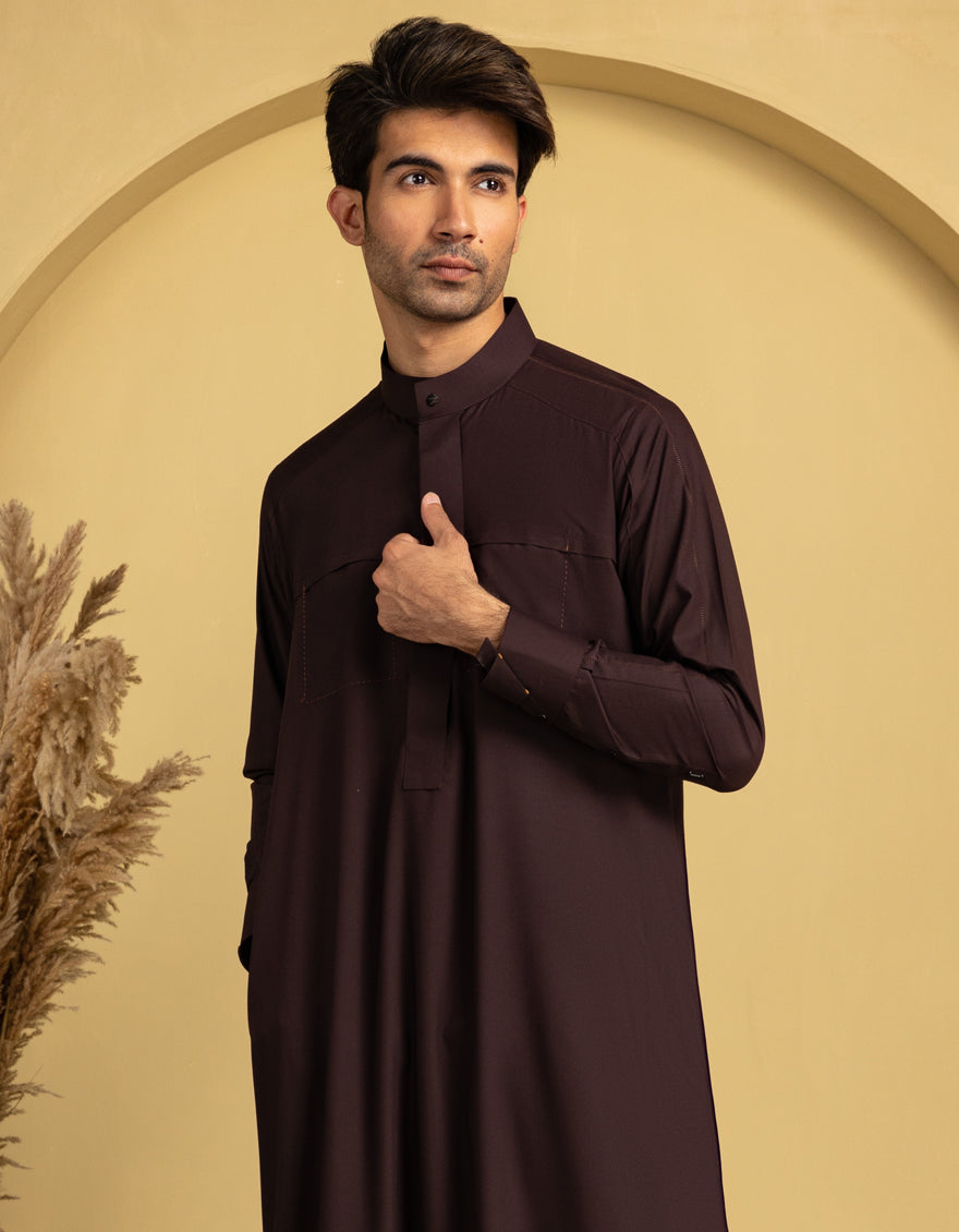 Blended Red Jubba - J. Junaid Jamshed