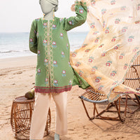 Lawn Green Unstitched Suit - J. Junaid Jamshed