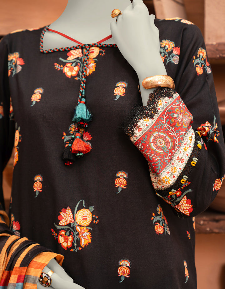 Lawn Multicolor Unstitched Suit - J. Junaid Jamshed