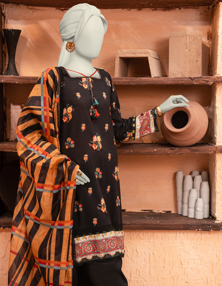 Lawn Multicolor Unstitched Suit - J. Junaid Jamshed
