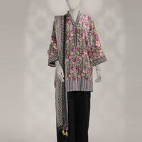 Cambric Multicolor Unstitched Suit - J. Junaid Jamshed