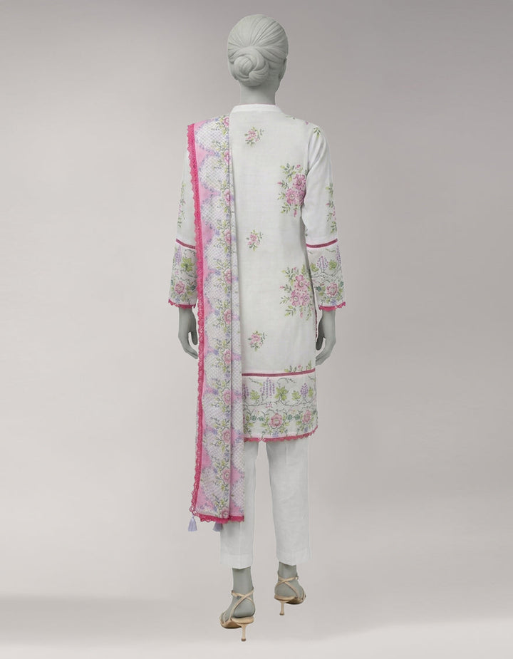 Lawn Multicolor Unstitched Suit - J. Junaid Jamshed