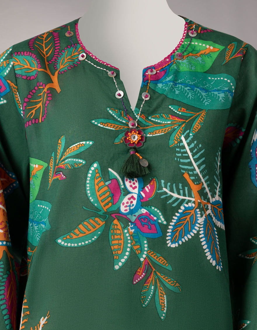 Lawn Multicolor Unstitched Suit - J. Junaid Jamshed