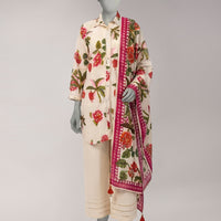 Lawn Multicolor Unstitched Suit - J. Junaid Jamshed