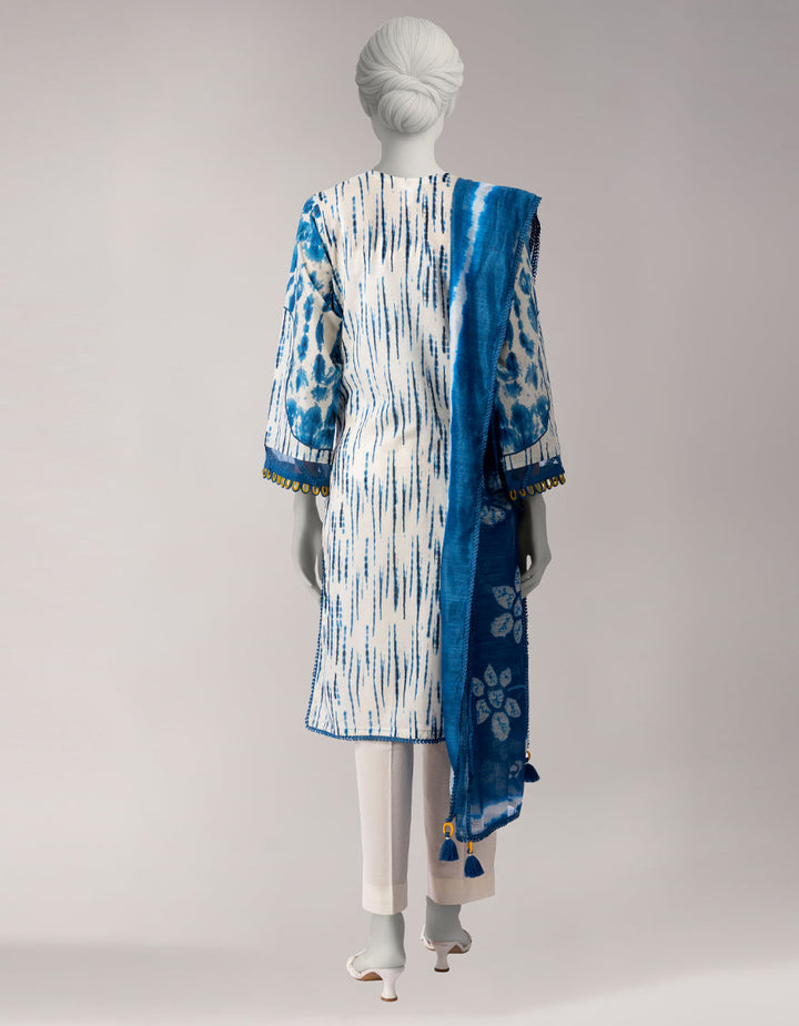 Lawn Multicolor Unstitched Suit - J. Junaid Jamshed