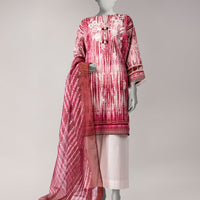 Lawn Multicolor Unstitched Suit - J. Junaid Jamshed