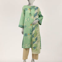 Lawn Green Stitched Suit - J. Junaid Jamshed