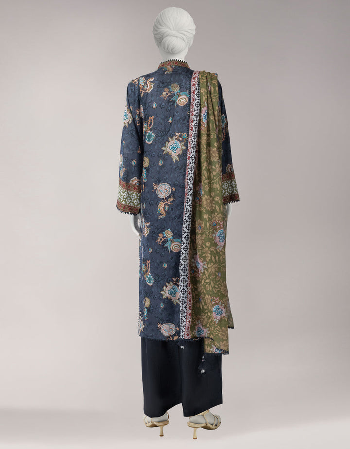 Lawn Multicolor Unstitched Suit - J. Junaid Jamshed