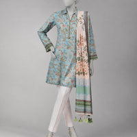 Lawn Multicolor Unstitched Suit - J. Junaid Jamshed