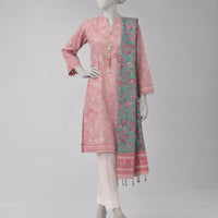 Lawn Multicolor Unstitched Suit - J. Junaid Jamshed