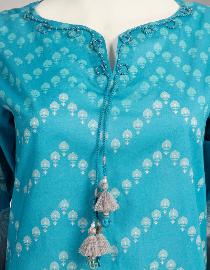 Lawn Multicolor Unstitched Suit - J. Junaid Jamshed