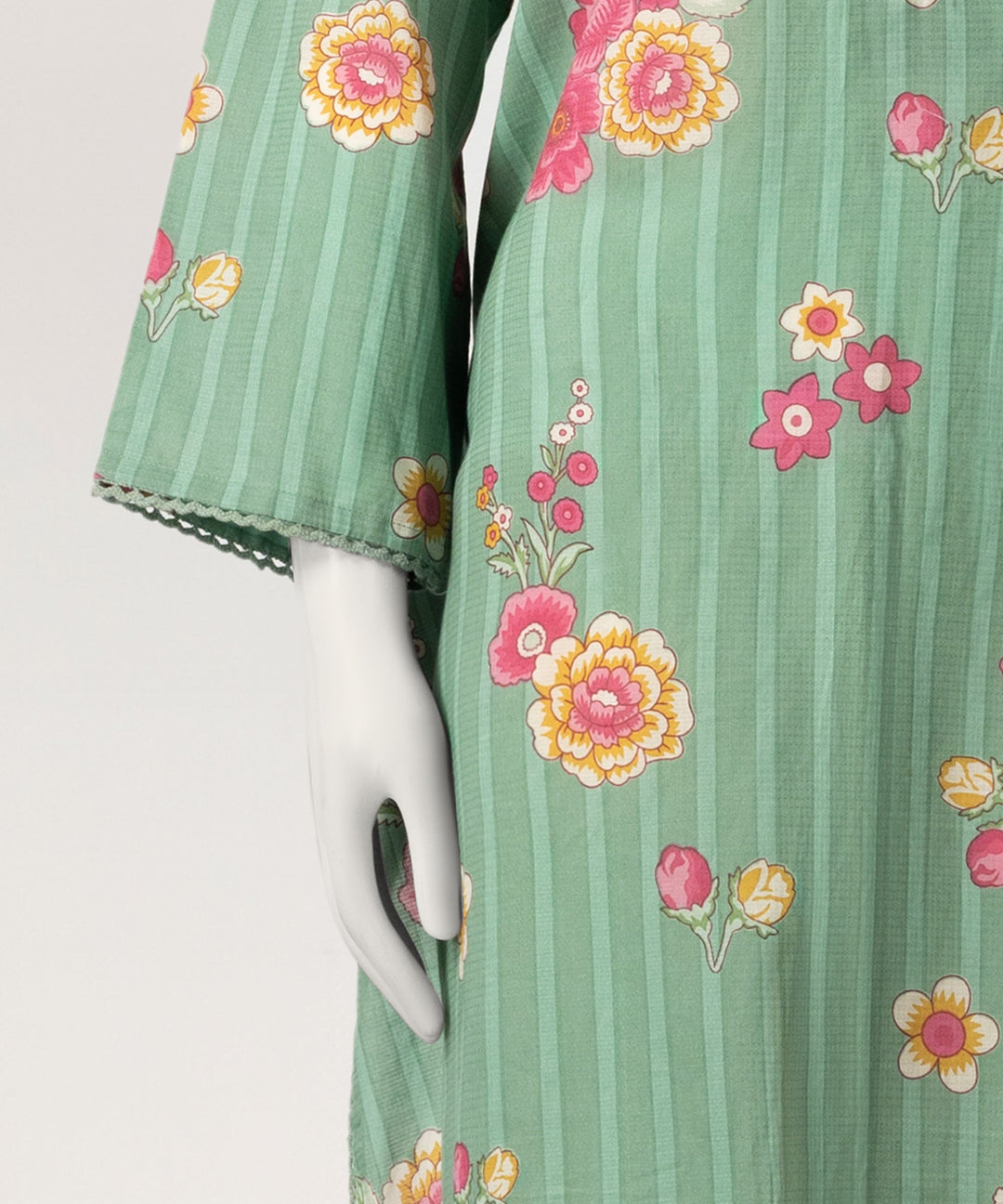 Dobby Green Stitched Suit - J. Junaid Jamshed