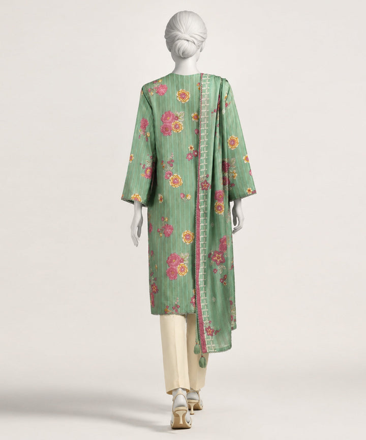 Dobby Green Stitched Suit - J. Junaid Jamshed