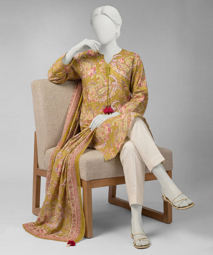 Lawn Multicolor Unstitched Suit - J. Junaid Jamshed