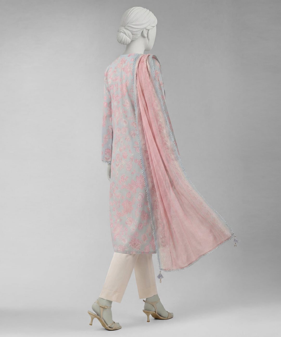 Lawn Multicolor Unstitched Suit - J. Junaid Jamshed