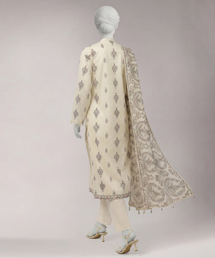 Lawn Multicolor Unstitched Suit - J. Junaid Jamshed