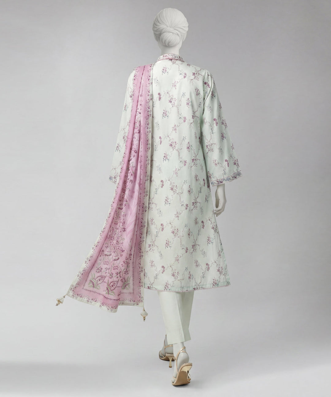 Lawn Multicolor Unstitched Suit - J. Junaid Jamshed