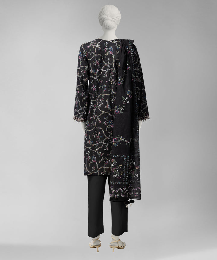 Lawn Multicolor Unstitched Suit - J. Junaid Jamshed