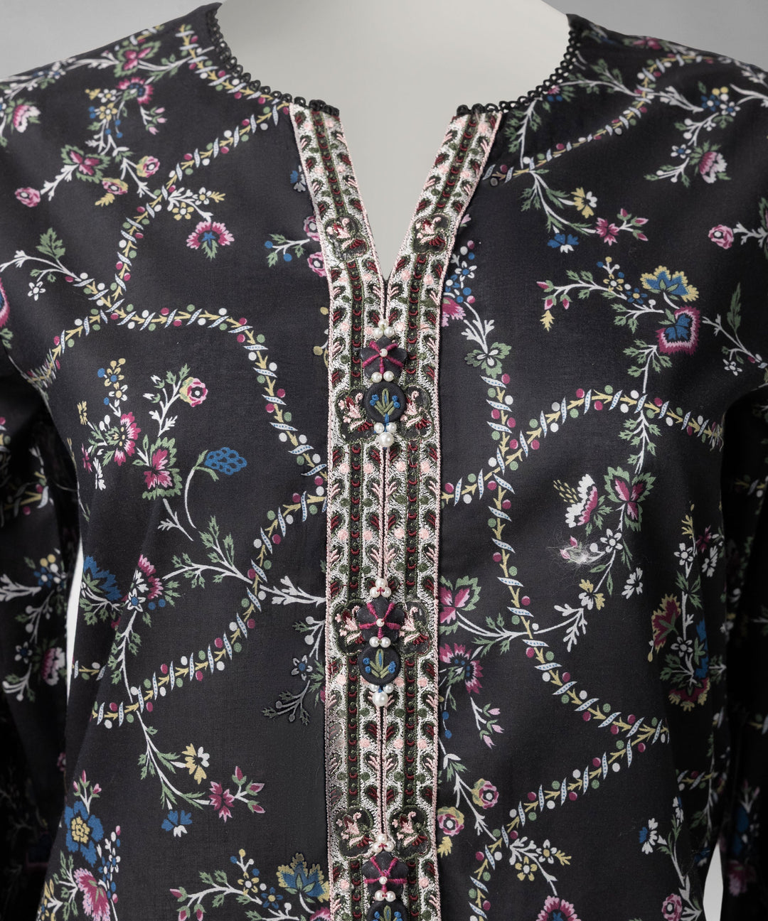 Lawn Multicolor Unstitched Suit - J. Junaid Jamshed