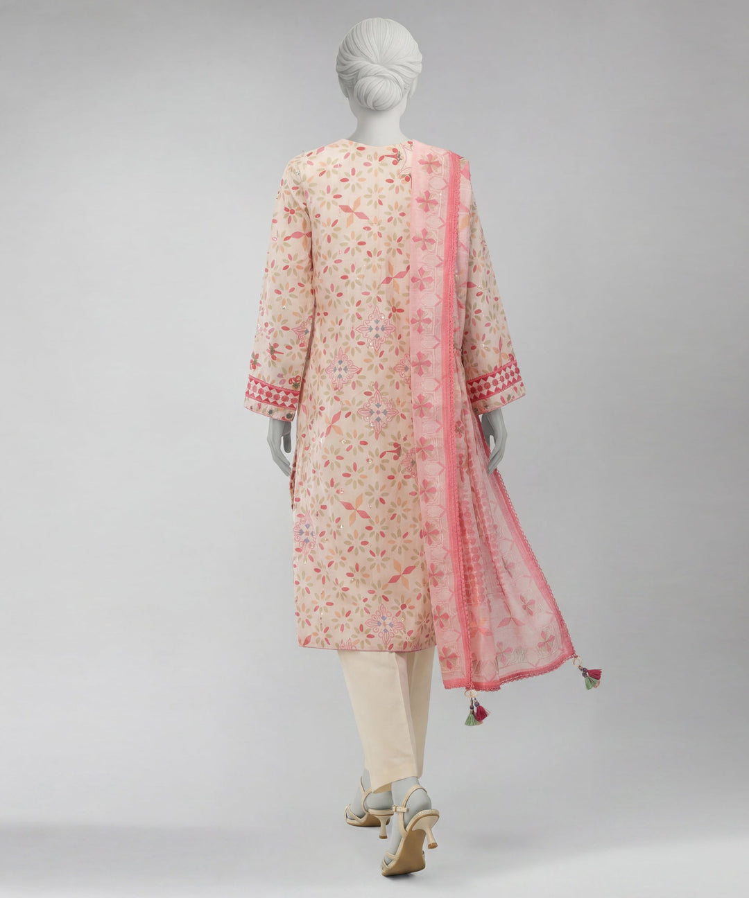 Lawn Multicolor Unstitched Suit - J. Junaid Jamshed