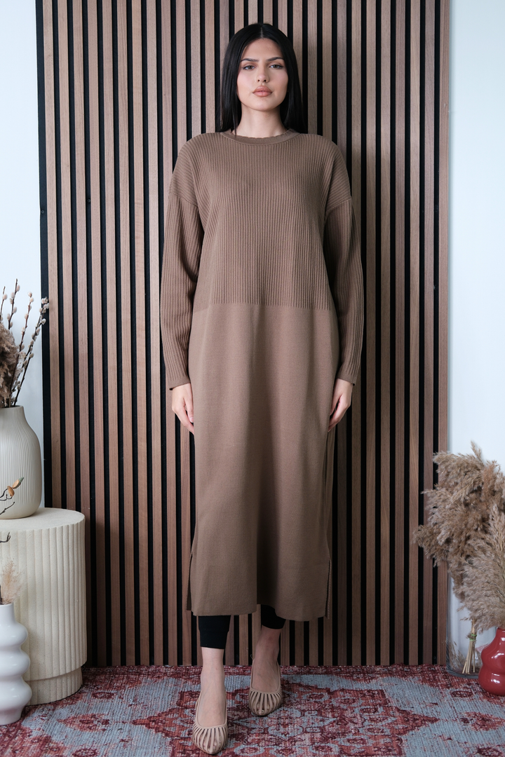 Thea Taupe Dress