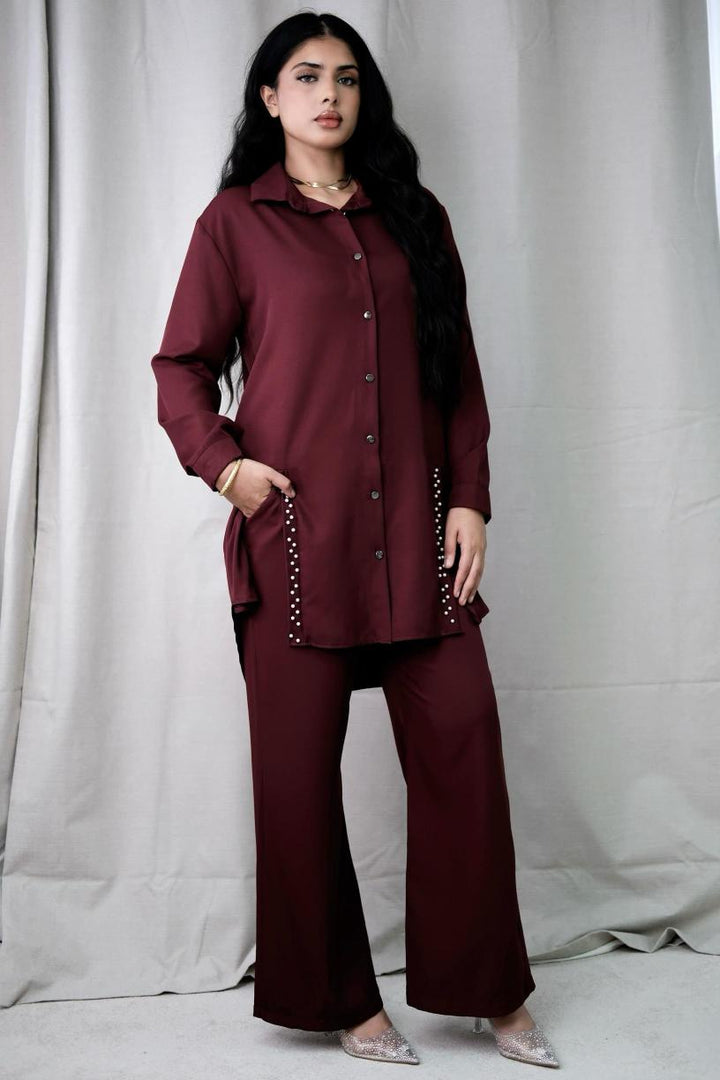 Lea Burgundy Co-Ord
