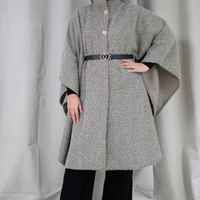The Alara Beige Belted Cape