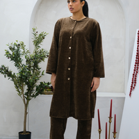 Lume Buttoned Brown Co-Ord