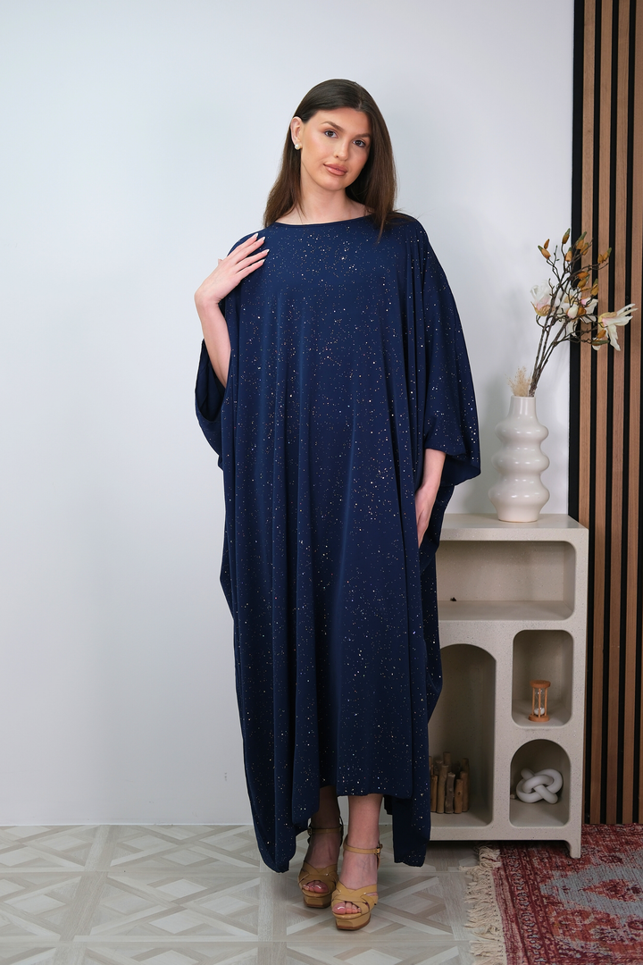 Solea Navy Drape Kaftan