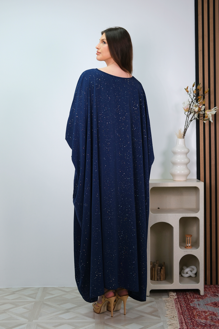 Solea Navy Drape Kaftan