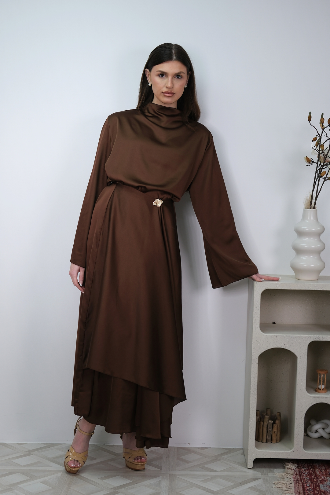 Sorela Brown Dress