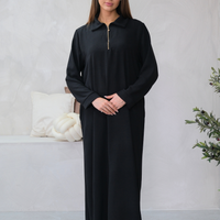 Aura Zip Black Dress