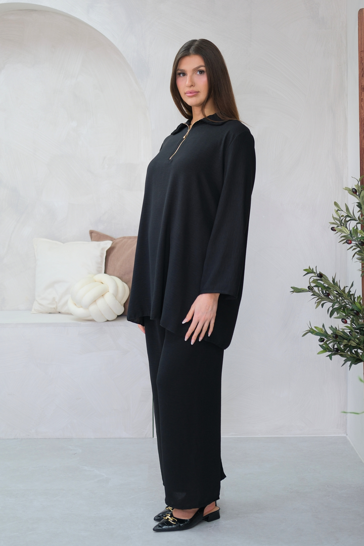 Noir Zip Black Co-ord