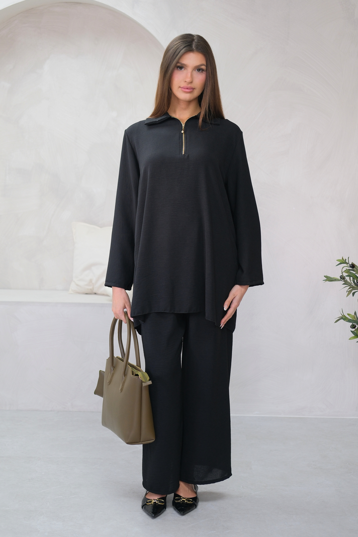 Noir Zip Black Co-ord