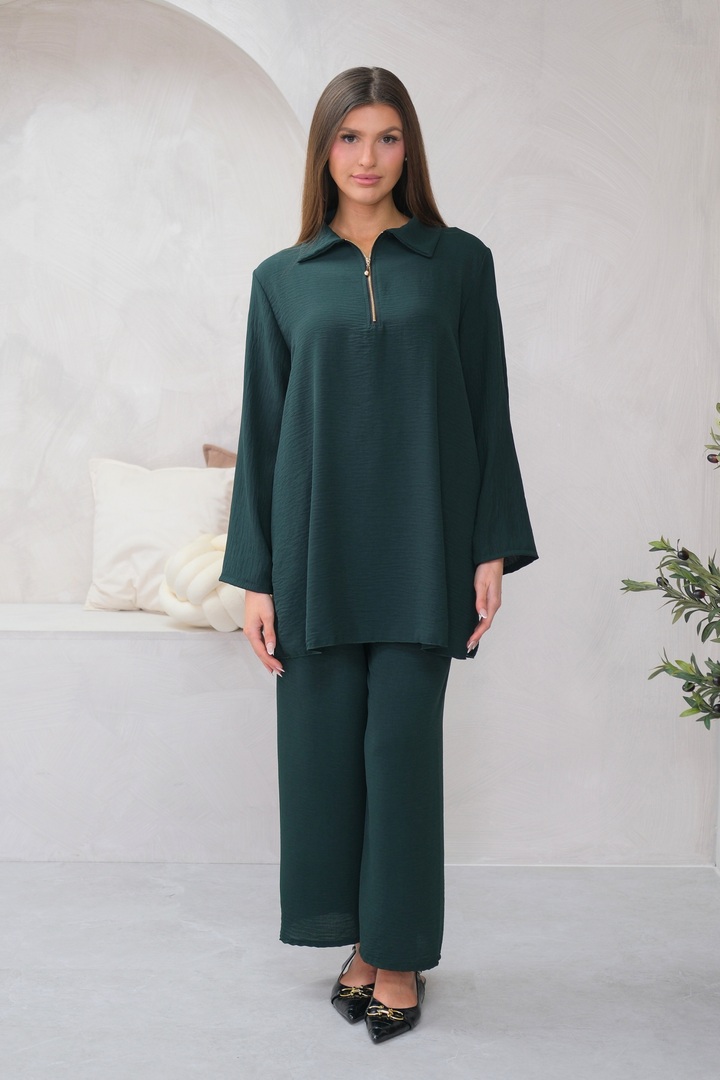 Noir Zip Green Co-ord