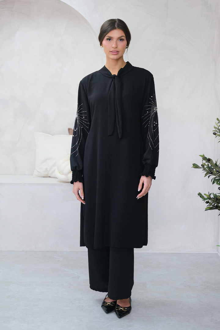 Elan Embellished Black Co-ord