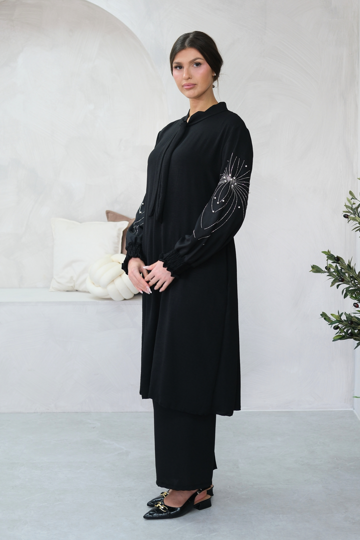 Elan Embellished Black Co-ord