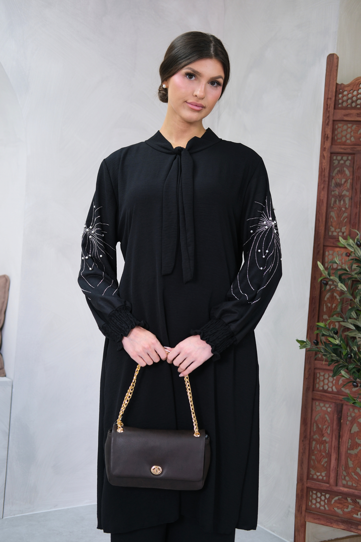 Elan Embellished Black Co-ord