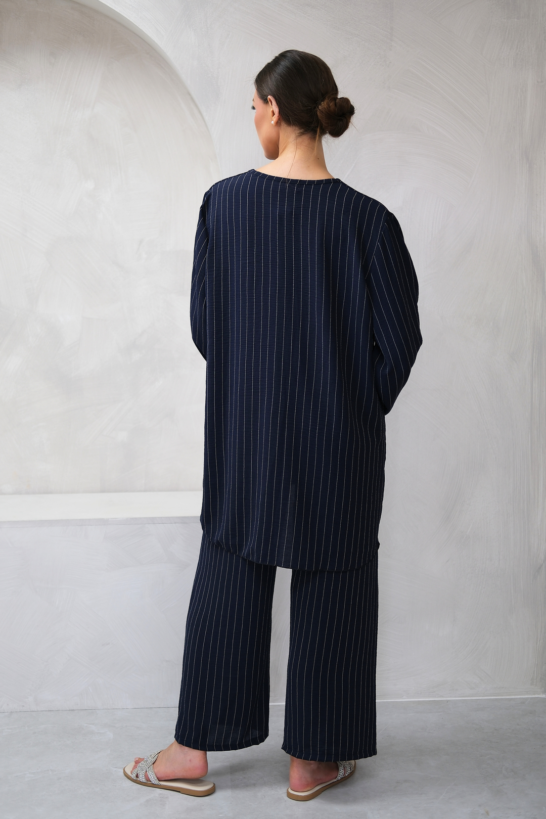 Dark Navy Pinstripe Co-Ord