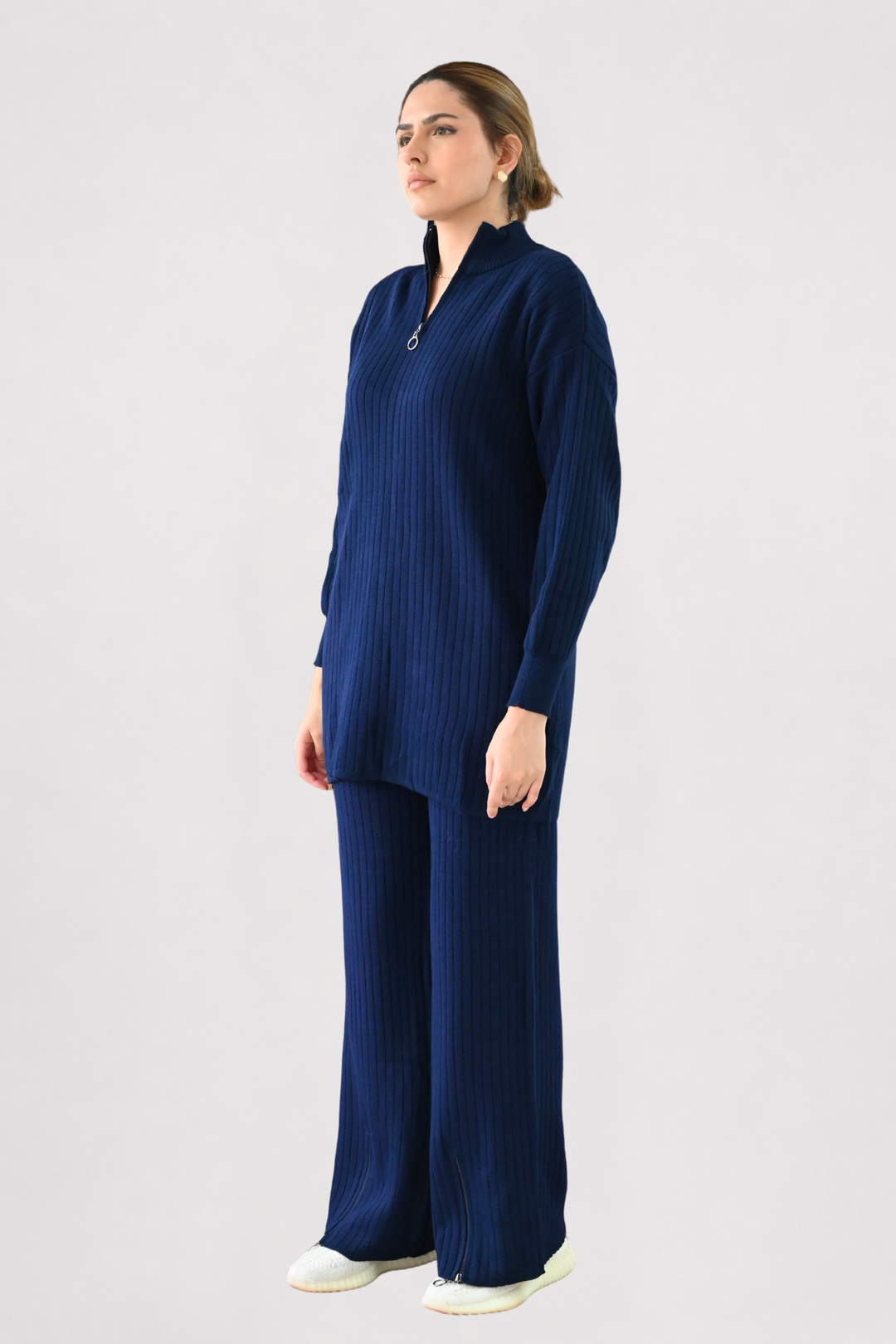 Navy Ribbed Knit Co-ord